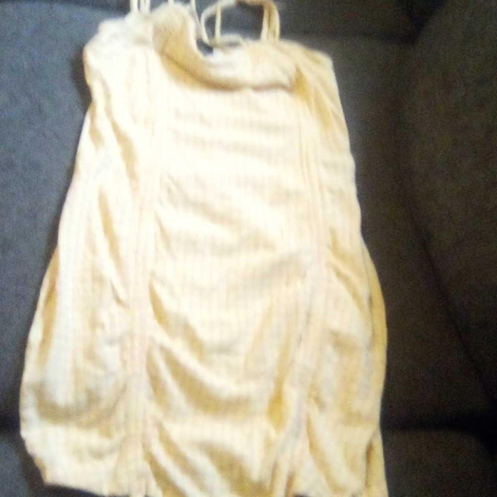 NWOT Wild Fable Yellow And Pink Checkered Adjustable Midi Dress With Drawstring